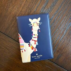 NEW Kate Spade Blue Camel Passport Holder